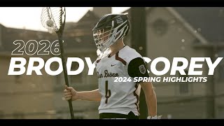 Brody Corey 26 Goalie  2024 Spring Highlights [upl. by Burrus]