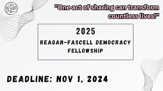 Reagan Fascell Democracy Fellowship [upl. by Ofella430]