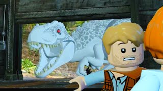 LEGO Jurassic World Indominus Rex Hunts Owen amp Clair [upl. by Nanaj]