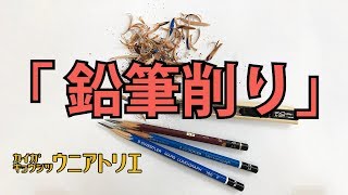 デッサン用鉛筆の削り方【絵画教室の基礎デッサン】初心者の方へ 字幕付 [upl. by Eehtomit241]