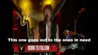 Bon Jovi  We Werent Born To Follow Lyrics [upl. by Warchaw]