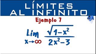 Limites al infinito  Ejemplo 7 [upl. by Garin]