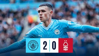 HIGHLIGHTS Man City 20 Nottingham Forest  Foden amp Haaland Goals Rodri Red Card [upl. by Gadmann]