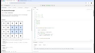 LeetCode 85 Maximal Rectangle Goalng amp Java [upl. by Ramak]