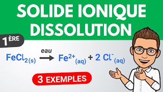 Solide ionique  équation de dissolution  Première  Chimie [upl. by Gnilyarg799]