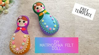 👸BEST MATRYOSHKA FELT DOLL TUTORIAL  BABUSHKA DOLL  FELT DOLL [upl. by Polak759]