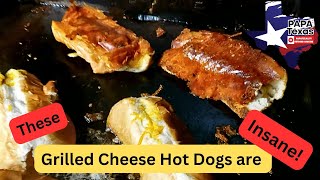 These Grilled Cheese Hot Dogs are Insane [upl. by Aisanahta]