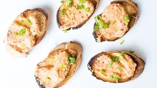 White Bean Crostini  SAM THE COOKING GUY [upl. by Aynahs]