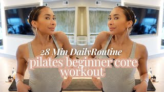 28 Min Full Body Pilates Workout For Beginners AtHome No Equipment Needed [upl. by Airehs]