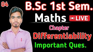 Bsc 1st sem  chapter  Differentiability book differential calculus by Rahul valiya lec 4 [upl. by Howzell]