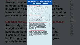 Interview Questions and Answers For Accounting Job [upl. by Lucic424]