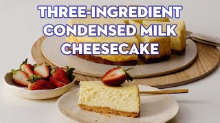 Threeingredient Condensed Milk Cheesecake  tastecomau [upl. by Latoniah]