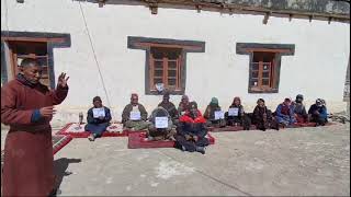 13 people from Phalonglay sit on a oneday hunger strike in support of the sixschedule for Ladakh [upl. by Iives]