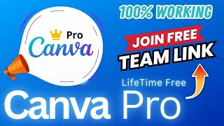 Canva pro team invite link  canva pro invitation link  canva pro free 2024 [upl. by Anoo]