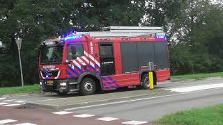 Brandweer Kesteren TS 088231 Prio 1 Hoofdstraat Kesteren HV weg letsel [upl. by Atinehc348]