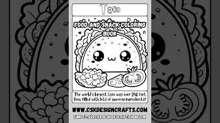 FunFilled Kawaii Coloring Book Adorable Food amp Drinks for Kids Toddlers and Children [upl. by Bernard454]