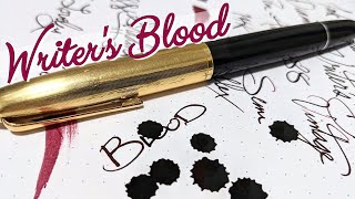 Diamine Writers Blood Ink Review ASMR [upl. by Laurens39]