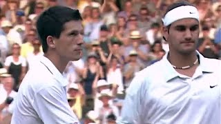 Roger Federer vs Tim Henman 2001 Wimbledon QF Highlights [upl. by Aydni]