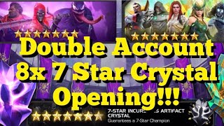 MCOC  Double Account  8x 7 Star Crystal Opening  Basics Incursion and Titan Crystals [upl. by Pik]