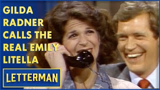 Gilda Radner Calls The Real Life Emily Litella  Letterman [upl. by Lzeil]