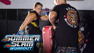 Shayna Baszler’s hardcore SummerSlam workout for Ronda Rousey match [upl. by Pru703]