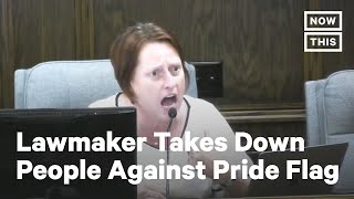 LGBTQ Lawmaker Confronts People Protesting Pride Flag  NowThis [upl. by Odnamla]