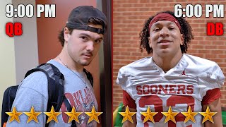 Night In The Life D1 Football Players 5 Star Freshmen [upl. by Anaeda]