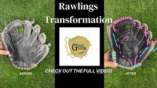 Rawlings Infield Glove Full Clean and Relace [upl. by Nylyak]