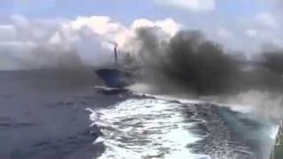 Japanese Warships Harass and Ram Chinese Fishing Boat In East China Sea [upl. by Irina726]