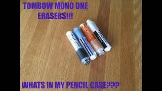 TOMBOW MONO ONE ERASERS REVIEW  Whats in my Pencil Case [upl. by Barmen310]