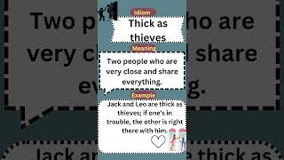 Idiom of the Day Thick as Thieves  Meaning amp Examples  Boost Your English Skills [upl. by Olinde]