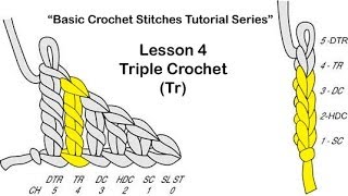 Learn How To CrochetLesson 4 of 6 of My quotBasic Crochet Stitches Tutorial Seriesquot [upl. by Naesar]