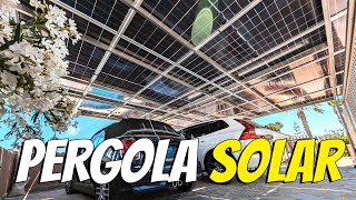 Pergola Solar FV para Autoconsumo con Baterias INSTALACION COMPLETA [upl. by Joletta]