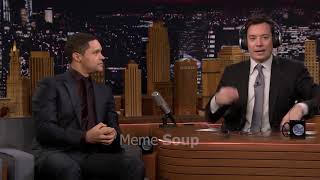 Jimmy Fallon rather listens to Pewdiepies Tseries Disstrack than to Trevor Noah [upl. by Howell855]