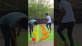 Balloon popping challenge 😅 Whos Win the legendary match lets see 😳 shorts [upl. by Nylsaj]