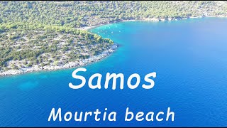 Greece Samos Mourtia beach 4K Cinematic  Σάμος παραλία Μουρτιά [upl. by Yesrej]