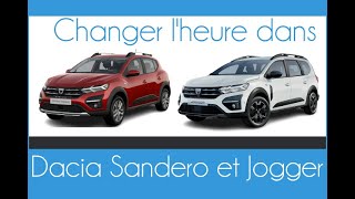 Comment changer lheure dans sa Dacia Sandero et Jogger [upl. by Lleddaw]