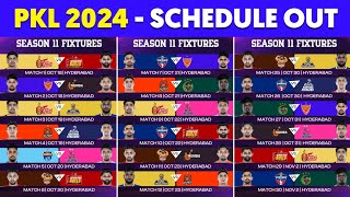 Pro Kabaddi 2024 Schedule Announced  PKL Season 11 Schedule amp Updates [upl. by Haneekas]