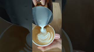 Latte Art Practice  Rosetta 20241028 [upl. by Madanhoj]