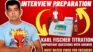 KARL FISCHER TITRATION I IMP QUESTIONS WITH ANSWER I HINDI [upl. by Hannie909]