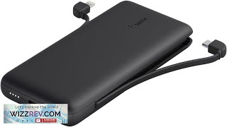 Belkin Power Bank BoostCharge Plus 10k mAh Portable Charger wIntegrated Lightning Cable Review [upl. by Baillieu]