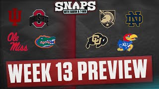 Week 13 Preview Indiana vs Ohio St Colorado vs Kansas Army vs Notre Dame and more [upl. by Eserehc64]