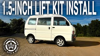 How to lift the Mitsubishi Minicab with the HRG Offroad lift kit [upl. by Kcirdahs532]