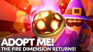 🔥 THE FIRE DIMENSION RETURNS 🧡 4 NEW Fire Pets 🦏 Adopt Me on Roblox [upl. by Yelsnia]