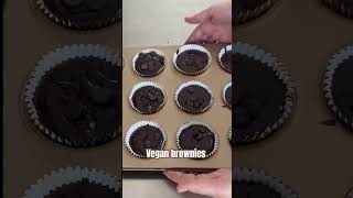 Vegan brownies 🍫🍫🍫brownie vegan recipes chocolate recipe baking [upl. by Ojaras630]