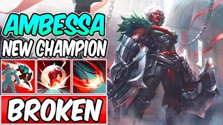 AMBESSA MEDARDA  NEW BROKEN CHAMPION FULL AD GAMEPLAY  Build amp Runes Season 14  League of Legends [upl. by Kindig]