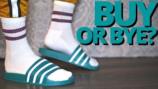 FAST DRYING Adidas ADILETTE SLIDER On Foot Review [upl. by Trebled386]