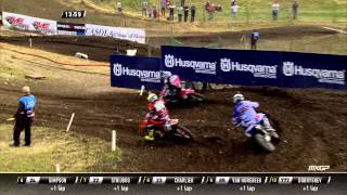 Romain Febvre passes Antonio Cairoli MXGP of Germany 2015  motocross [upl. by Issi514]