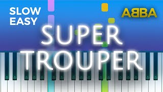 ABBA  Super Trouper  SLOW EASY Piano TUTORIAL by Piano Fun Play [upl. by Adele]