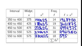 Grouped Data Variance Introductory Statistics [upl. by Rance]